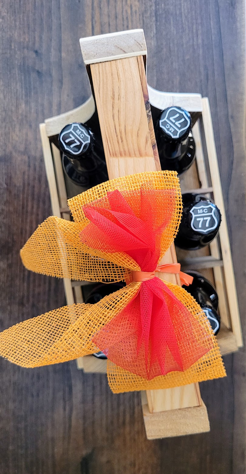 Porta birre da 6 in legno